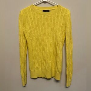 Banana Republic Sunny Yellow Italian Wool Knit Sweater XS